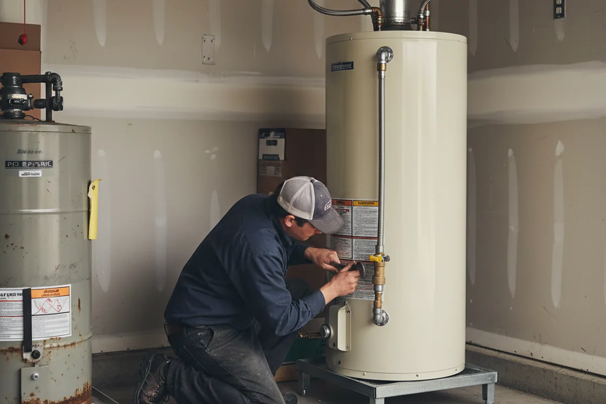 Water heater and shutoff valve replacement in Sweet Home